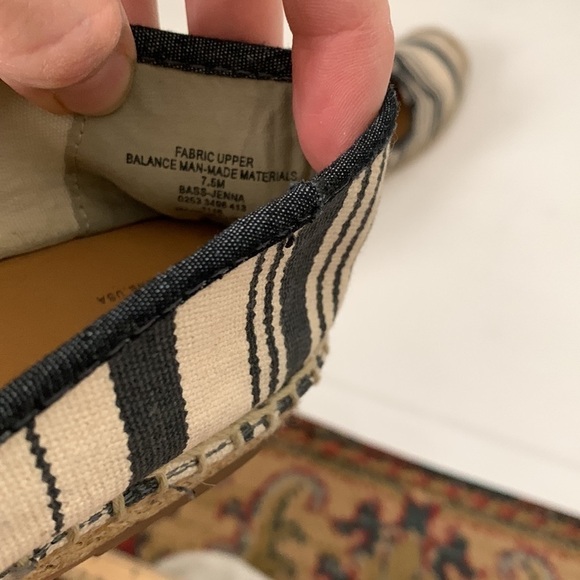 G.H. Bass Canvas Striped Jute Jenna Flats - Picture 11 of 12